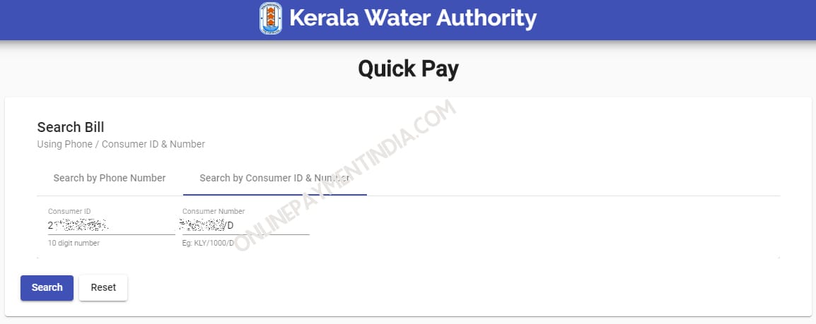 cricket quick pay page